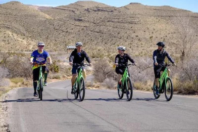 Feel the desert air on a half-day electric bike tour through red rock canyon near las vegas, with pickup, local guide, and time to explore at your own pace.
