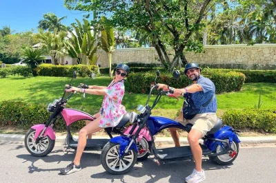 Découvrez punta cana à vélo électrique, dégustez des empanadas locales, savourez du mamajuana et faites une halte au célèbre coco bongo. groupes réduits, transfert inclus.