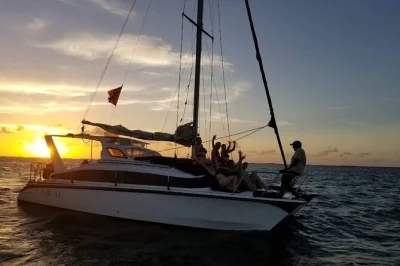 Late start from san pedro, snorkeling hol chan & shark ray alley, belizean buffet lunch on board, free time at caye caulker, sunset cruise with ceviche & open bar.