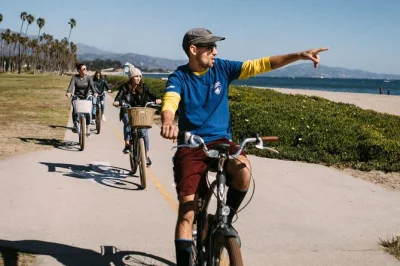 Santa barbara erleben: e-bike tour am meer, durch die funk zone, montecito und historische highlights mit lokalem guide. inkl. e-bike & helm.