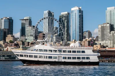 Feel the pulse of seattle’s waterfront on a 1-hour harbor cruise with live local narration, skyline views, and up-close moments with city icons. includes onboard restrooms and seating.