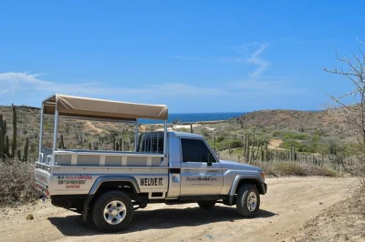 Feel the wind, taste salt air, and bounce through aruba’s wild coast by jeep. swim in the natural pool, meet rescued animals, and relax with included pickup and drinks.