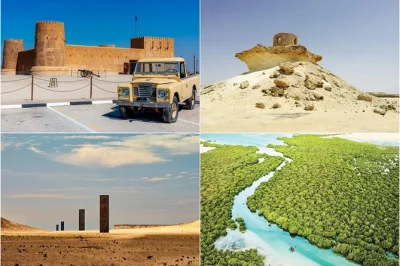 Entdecke den norden und westen von qatar bei einem tagesausflug ab doha mit abholung. erkunde das unesco-weltkulturerbe al zubarah fort, mangroven, die zekreet-halbinsel und lokale dörfer mit guide.