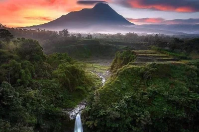 Step through java’s rice terraces to selogriyo temple, meet local villagers, and cool off at a hidden waterfall—includes pickup and small group travel.