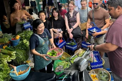 Start your day in bangkok with a hands-on thai cooking class, a guided morning market tour, and classic dishes like pad thai and mango sticky rice. includes all ingredients.