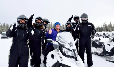 Feel the rush of winter in yellowstone on a snowmobile day trip to old faithful, with geysers, wildlife, and lunch included. pickup in jackson hole.