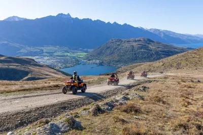 Feel the thrill of quad biking on queenstown hill, guided by locals. includes hotel pickup, all gear, and hot drinks with homemade cake at the summit.