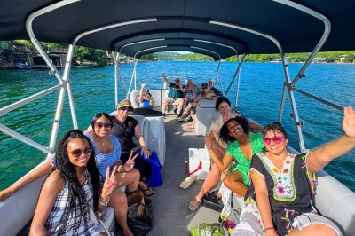 Feel the breeze on lake austin with a 2-hour small group pontoon tour, shaded seating, stories from your captain, and iconic sights like pennybacker bridge. includes water & guide.
