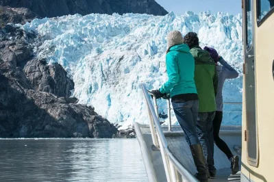 Empieza tu aventura en kenai fjords desde seward, navegando en grupo reducido hacia glaciares remotos, avistando ballenas y aves marinas. incluye almuerzo y narración.