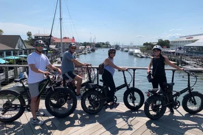 Feel the breeze on a guided ebike tour from charleston to shem creek and sullivan’s island. spot dolphins, cruise marsh boardwalks, and enjoy local stories—bike and helmet included.