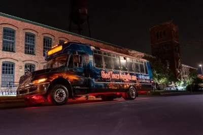 Step onto nashville’s haunted ghost bus for chilling true crime tales, luxury coach comfort, and exclusive after-dark stops. includes guide and emf reader option.