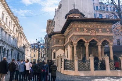 Step into bucharest’s tangled history with a small group walking tour—explore old town, calea victoriei, and revolution square with stories from a local guide. includes tourist map.