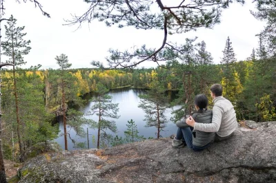 Find yourself hiking nuuksio’s wild trails near helsinki, sharing campfire snacks, and sipping homemade berry juice. includes roundtrip pickup and local guide.