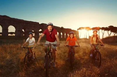 Feel the ancient stones of rome under your wheels on an e-bike tour along the appian way, with guided catacombs visit and aqueducts. includes helmet & water.