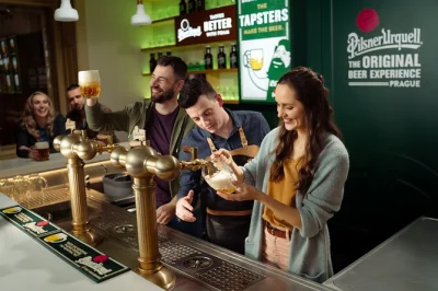 Feel the buzz of prague in a hands-on pilsner urquell beer pouring class. learn three czech styles, pour your own, and take home a personalized bottle.