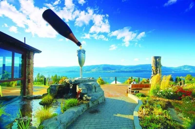 Kelowna, west kelowna, vignobles, dégustations de vins locaux, vues sur le lac, prise en charge facile après le déjeuner.