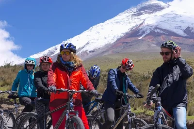 Feel the altitude on cotopaxi’s slopes, hike to jose rivas refuge, then bike down volcanic trails to limpiopungo lagoon. includes pickup, guide, ecuadorian lunch.