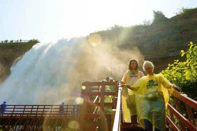 Feel the spray on maid of the mist, walk redwood decks at cave of the winds, and see horseshoe falls up close. includes hotel pickup, small group, local guide.