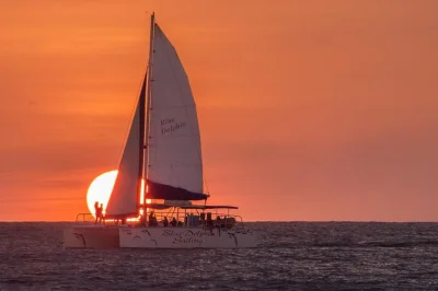Vivi la brezza del pacifico con un tour in catamarano da tamarindo: nuota, fai snorkeling, sorseggia drink e goditi il tramonto. pranzo, open bar e attività acquatiche incluse.