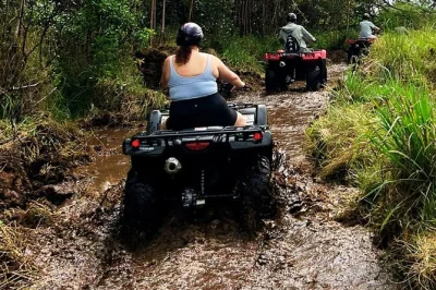 Feel the rush of an atv ride at ohana ranch on hawaii’s big island, picking fresh fruit, meeting farm animals, and learning local stories. includes gear & free parking.