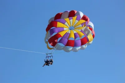 Feel the rush of parasailing in st thomas with an 8-10 minute flight, offshore powerboat ride, and local crew. includes all safety gear and guide support.