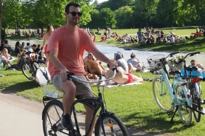 Feel the pulse of munich on a classic bike tour through old town, odeonsplatz, and the english garden, with a lively beer garden break. includes guide & bikes.