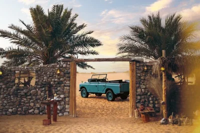 Feel the dubai desert in a vintage land rover, watch sunset falconry, dine at a bedouin camp, and enjoy hotel pickup. includes stargazing and emirati performances.
