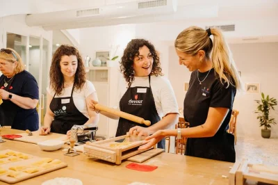 Feel the warmth of rome as you hand-make pasta and gelato in trastevere, guided by a local chef. includes prosecco, wine, and a small group setting.