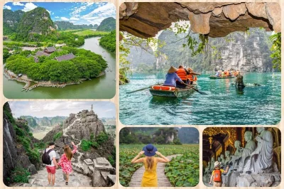 Descubre la paz de la pagoda bai dinh, navega en barco por las cuevas de trang an y sube a mua cave para vistas increíbles, con almuerzo local y recogida en hanoi incluidos.