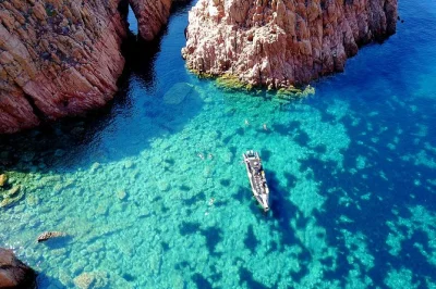 Feel the wild corsican coast on a boat tour to scandola & the creeks of piana, with swim breaks and a stop in girolata for lunch. includes private transport.