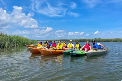 Feel the salt marsh breeze as you kayak hilton head’s broad creek with a local guide. spot dolphins, learn lowcountry stories, and paddle at your own pace. includes all gear.