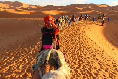 Découvrez le silence du sahara lors d’un circuit de 3 jours de marrakech à merzouga avec balade à dos de chameau, traversée de l’atlas, kasbahs et nuits en camp désertique. prise en charge à