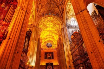 Step inside seville cathedral with skip-the-line entry, join an english-speaking guide, and climb the giralda tower for city views. includes all tickets.