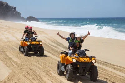 Guida atv sulla spiaggia di migriño, incontra i cammelli ed esplora i sentieri desertici di cabo. prenota questa avventura unica con trasferimento dall’hotel e guide bilingue.