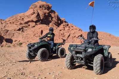 Feel the nevada desert on an atv tour in valley of fire, then chase dunes in a buggy near las vegas. includes lunch, cold water, and local guides.