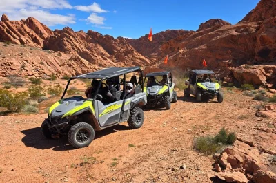 Feel the rush driving your own buggy through nevada’s valley of fire. includes hotel pickup, safety gear, lunch, and a local guide for a half-day adventure.