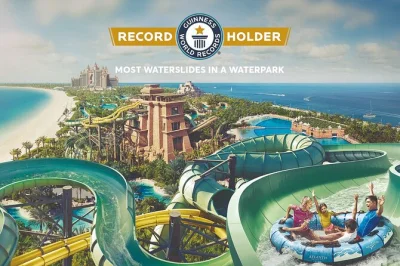 Feel the rush at dubai’s aquaventure waterpark with 105+ slides, plus optional access to the lost chambers aquarium. flexible entry, family-friendly fun.