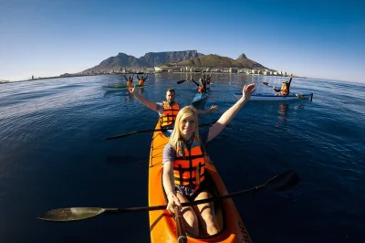 Vivi l’avventura in kayak nella baia di table bay con una guida locale, scopri i delfini vicino alla costa iconica di cape town e prenota facilmente con tutta l’attrezzatura inclusa.