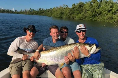 Feel the rush of tarpon fishing in san juan’s lagoons, casting light tackle with a local captain. includes all gear, drinks, and easy marina access near isla verde.
