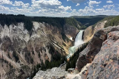 Explore o lower loop de yellowstone: veja bisões no hayden valley, assista à erupção do old faithful e caminhe pelas passarelas fumegantes com guia naturalista. inclui traslado e almoço.