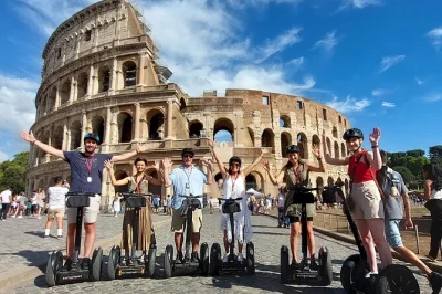 Glide past rome’s colosseum, roman forum & circus maximus by segway with a small group. includes vr stops, guide, and all gear for a relaxed city ride.