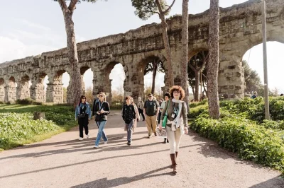 Curious about rome’s ancient secrets? walk the appian way, explore aqueducts, and descend into the catacombs with a guide—includes air-conditioned transport.