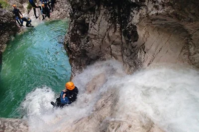 Feel the rush of canyoning in susec gorge near bovec—slide down waterfalls, jump into emerald pools, and laugh with your guide. includes all equipment and expert support.