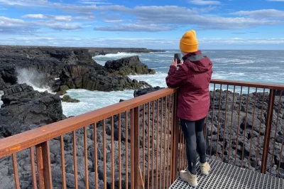Feel the heat of iceland’s volcanic earth, hike fagradalsfjall’s lava fields, and share fish & chips in grindavík. includes pickup from reykjavik and local guide.