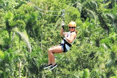 Feel the rush in puerto rico’s rainforest zipline park, with hotel pickup, all gear included, and a local guide sharing stories as you soar above the canopy.