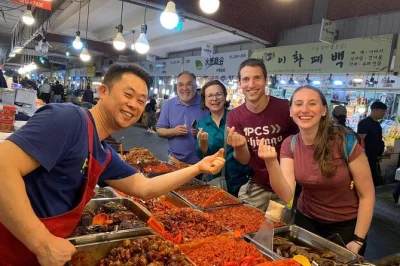 Jump into seoul’s lively night market with all food & drinks included, guided by a local. taste classic korean dishes, try drinking games, and enjoy a real night out.
