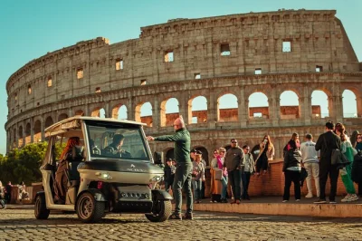 Feel rome’s energy up close on a private golf cart tour—see the colosseum, trevi fountain, and pantheon with hotel pickup and a local guide. flexible itinerary.