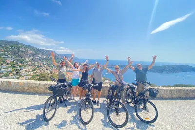 Feel the sea breeze on an e-bike tour from nice to villefranche-sur-mer, with panoramic stops, stories from your guide, and helmet included. small group ride.