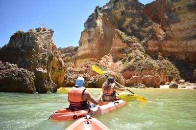 Feel the sea air on a guided kayak trip through ponta da piedade’s caves near lagos, with support boat, time to swim, and a small group led by locals.