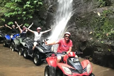 Feel the rush on an atv quad bike through bali’s ubud jungle, natural tunnels & waterfalls. includes pickup, safety gear, lunch & local guide for a wild day out.
